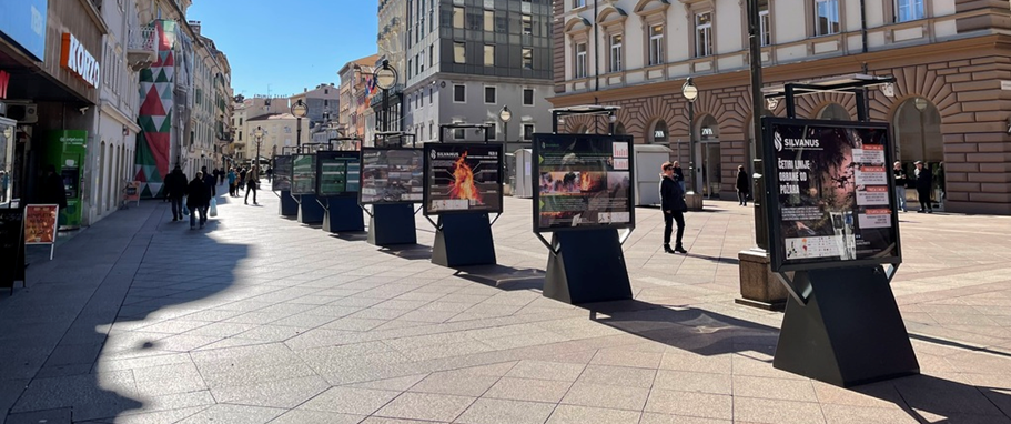 The SILVANUS exhibition at the main central street of Rijeka, Croatia