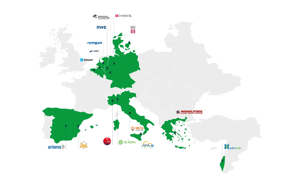 Figure 2: Map of ECO2Fuel international partners