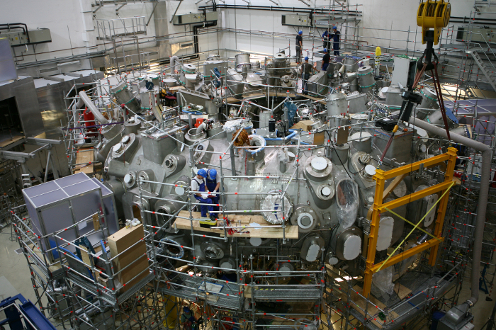 The outer casing of the reactor was completed in May 2013. Image courtesy of the Max-Planck-Institute for Particle Physics