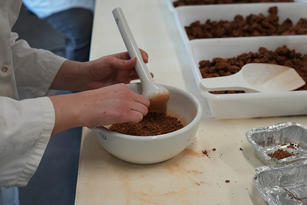 Samples of soil stored at the soil bank of the National Research Institute for Agriculture, Food and Environment in Orléans (France).