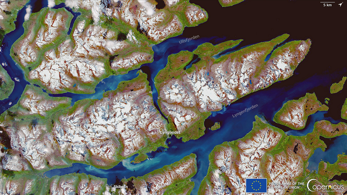 Lyngseidet, Norway, 29 June 2022. Credit: European Union 2022, Sentinel 2 imagery