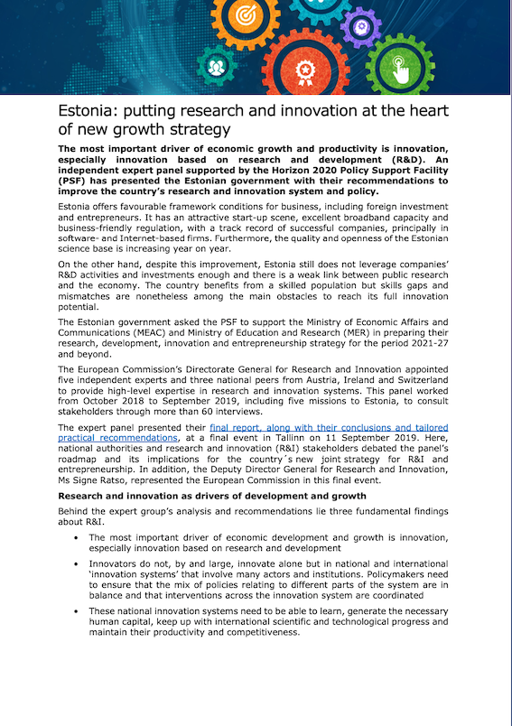 report cover page