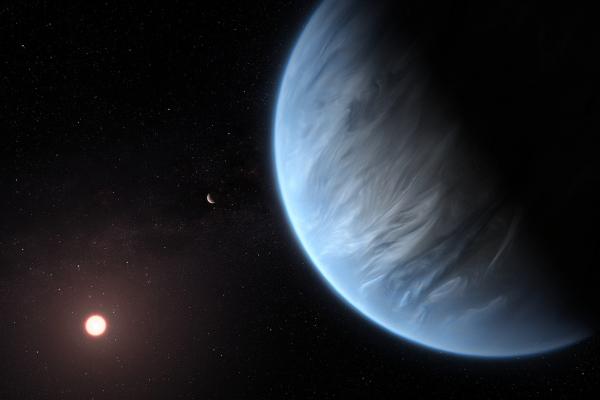 The habitability of a super-Earth could be related to its having a magnetic field. Image credit - ESA/Hubble, M. Kornmesser, licensed under CC BY 4.0. Artist’s impression of super-Earth K2-18 b