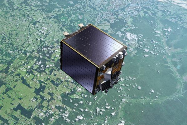 Artist's impression of the Proba-V satellite in orbit. The ‘V’ in its name stands for Vegetation: Proba-V will fly a reduced-mass version of the Vegetation instrument currently on board the SPOT satellites to provide a daily overview of global vegetation growth. © ESA - P. Carril 