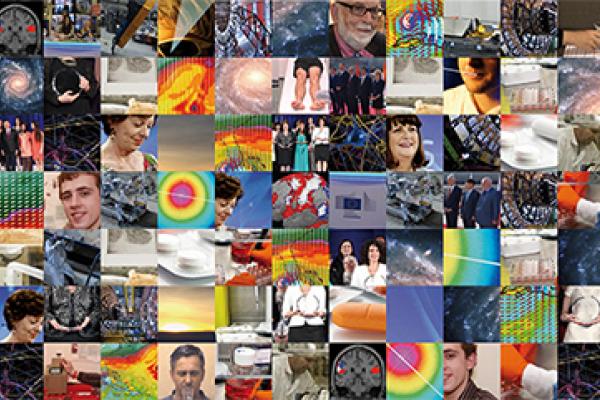 A montage image of the different science and research events covered by Horizon over the year. 