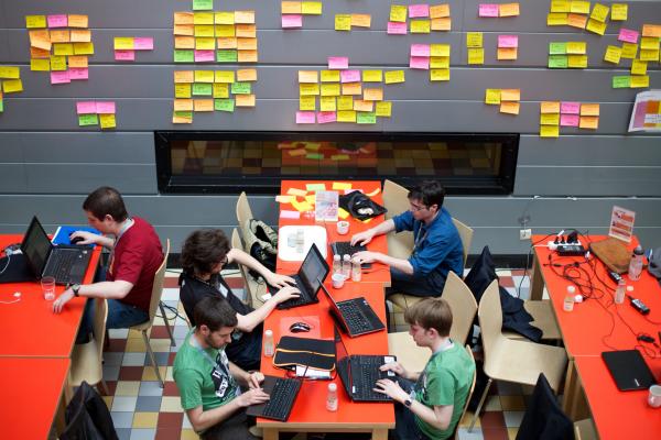 Hackathons are events where people collaborate to develop new software. Image credit – Flickr/ Sebastiaaan ter Burg