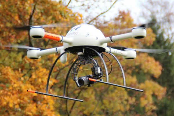 Drones can detect landmines faster than people with metal detectors. Image courtesy of TIRAMISU