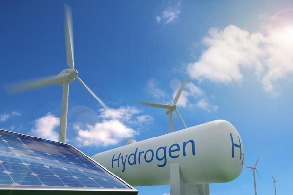 A renewables facility making hydrogen.