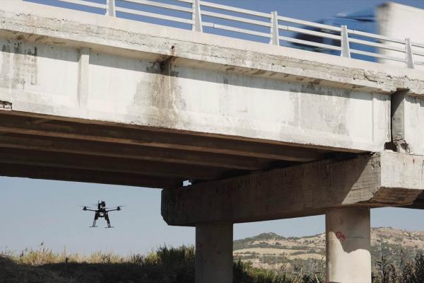 Researchers plan to use drones to monitor bridges and tunnels during intense weather events. Image credit - FADA CATEC