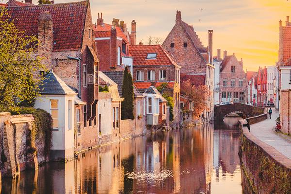 Bruges in Belgium is helping to chart a green path for European cities located along waterways. © canadastock, Shutterstock.com